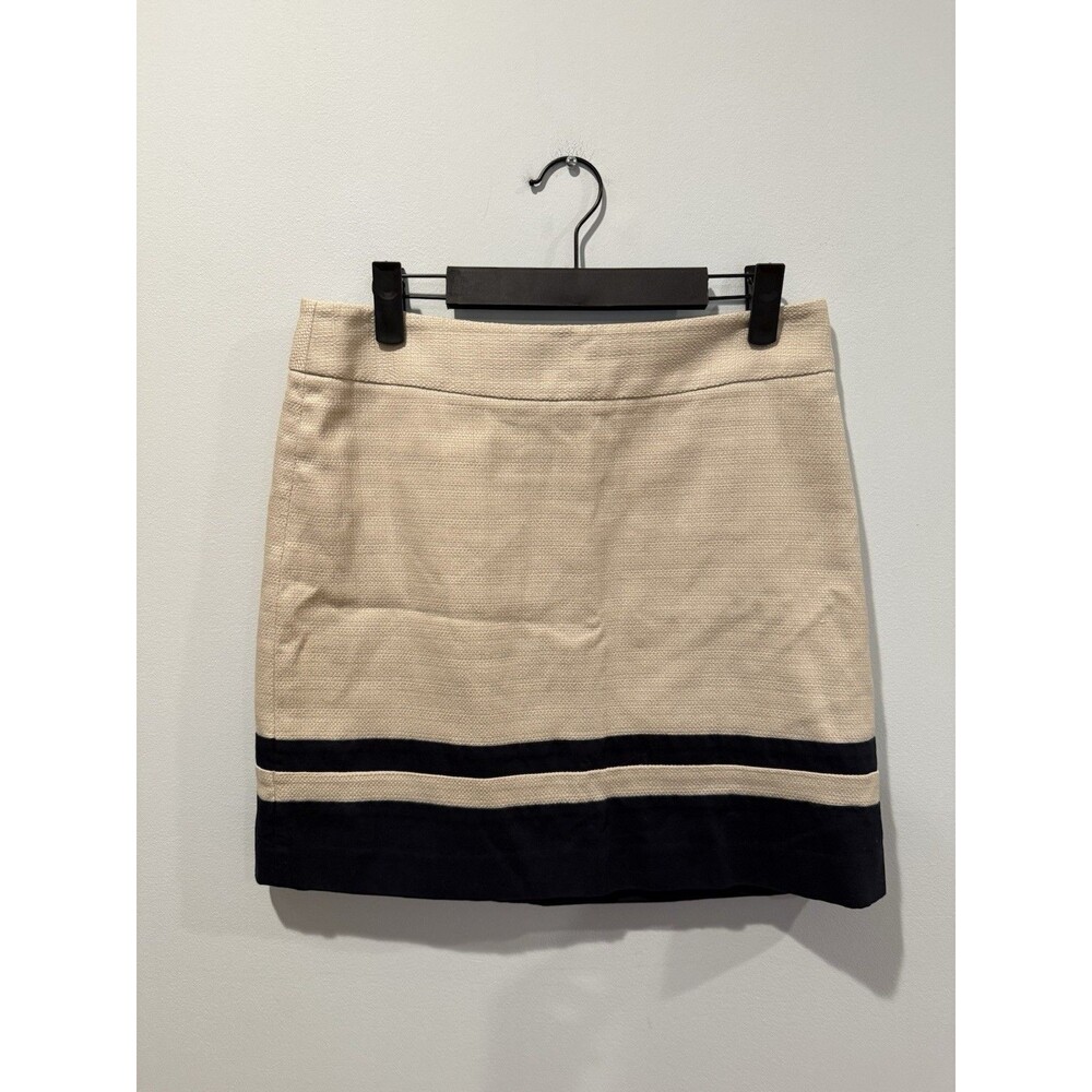 Loft Woven Skirt Womens 4 Cotton Coastal Preppy Travel Old Money Quiet Luxury